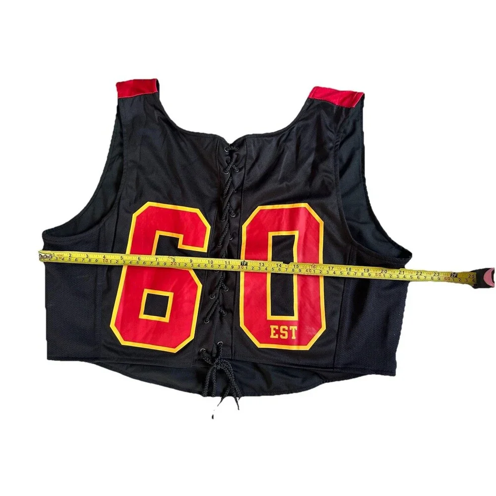 NFL Kansas City Chiefs Crop Corset Top Women’s 3X Lace Up Ultra Game Day
